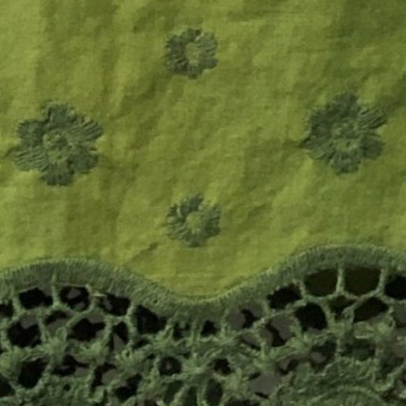 As U Wish Avocado Summer Dress with Crochet and Ruffle Detail - Picture 10 of 13